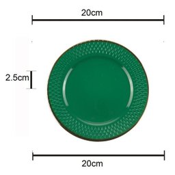 PRATO WOLFF SOBREMESA PORCELANA DROPS VERDE 20cm - 5