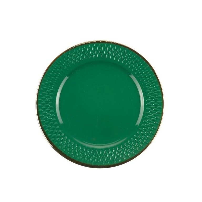 PRATO WOLFF SOBREMESA PORCELANA DROPS VERDE 20cm