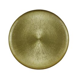 PRATO SOBREMESA CRISTAL WOLFF DOTS DOURADO 21cm - 1 PRATO SOBREMESA CRISTAL WOLFF DOTS DOURADO 21cm - 1