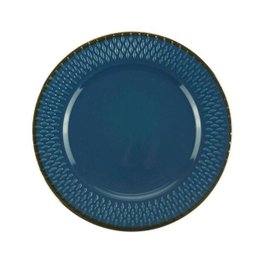 PRATO SOBREMESA PORCELANA DROPS AZUL 20cm - 1