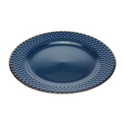 PRATO SOBREMESA PORCELANA DROPS AZUL 20cm - 2