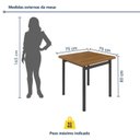 Ver imagem 3 de Conjunto Sala de Jantar 4 Cadeiras Madeira Maciça Ripada Mariana Prata/Freijó