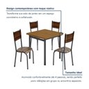 Ver imagem 6 de Conjunto Sala de Jantar 4 Cadeiras Madeira Maciça Ripada Mariana Prata/Freijó