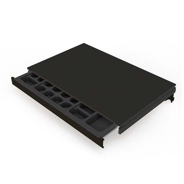 Porta Jóia Com Prateleira Modular Smart Black - 1