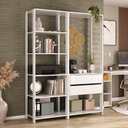 Ver imagem 1 de Estante Livreiro Modular 135cm 2 Peças com 2 Gavetas Multimóveis Mp6029