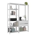 Ver imagem 2 de Estante Livreiro Modular 135cm 2 Peças com 2 Gavetas Multimóveis Mp6029