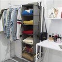 Ver imagem 5 de Organizador 6 Prateleiras 120cm Guarda Roupa Divisorias Grande Sapateira Closet Armario Cabide