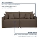 Ver imagem 5 de Sofá Cama Retrátil e Reclinável 2 Lugares 180cm Pés Madeira Maciça Júlia Yescasa