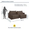 Sofá Cama Retrátil e Reclinável 180cm Júlia - 3