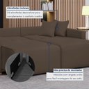 Ver mais imagens de Sofá Cama Retrátil e Reclinável 2 Lugares 180cm Pés Madeira Maciça Júlia Yescasa