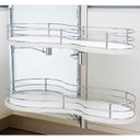 Ver imagem 3 de Prateleira Articulada para Canto Cromada 740x600x340mm (25kg) - Schmitt