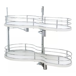 Prateleira Articulada para Canto Cromada 740x600x340mm (25kg) - Schmitt - 1