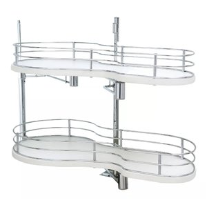 Prateleira Articulada para Canto Cromada 740x600x340mm (25kg) - Schmitt