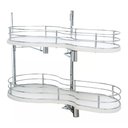 Ver imagem 1 de Prateleira Articulada para Canto Cromada 740x600x340mm (25kg) - Schmitt