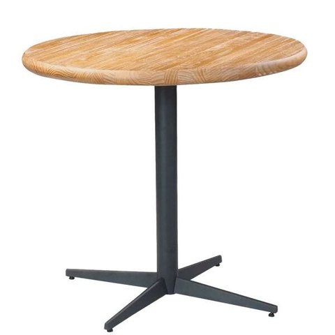 Mesa Sala de Jantar Cozinha Shery Redonda 70cm Grafite Madeira Maciça Driftwood - Gran Belo