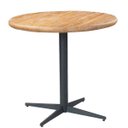 Ver imagem 1 de Mesa Sala de Jantar Cozinha Shery Redonda 70cm Grafite Madeira Maciça Driftwood - Gran Belo
