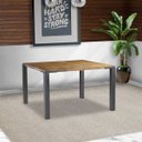 Ver imagem 5 de Mesa Sala de Jantar Cozinha Bladel Quadrada 120cm Grafite Madeira Maciça Rustic Brown - Gran Belo