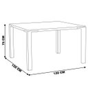 Ver imagem 3 de Mesa Sala de Jantar Cozinha Bladel Quadrada 120cm Grafite Madeira Maciça Rustic Brown - Gran Belo