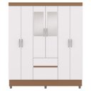 Ver imagem 1 de Guarda Roupa Casal 6p 2g Espelho 153 Cm Branco Camarim Vlr