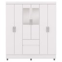 Ver imagem 2 de Guarda Roupa Casal 6p 2g Espelho 153 Cm Branco Camarim Vlr