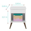 Ver imagem 7 de Jogo de Quarto Infantil Retrô Alice Guarda Roupa, Cômoda com Porta e Mesinha Branco - PR Baby