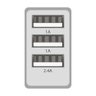 Carregador de Parede Universal Bivolt 3 Saídas USB 3.4A (2x1A e 2.4A) para Carga Rápida - WC3S ELG - 2