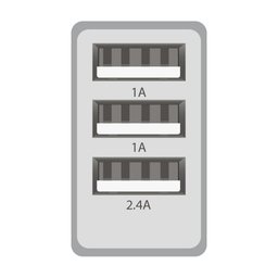 Carregador de Parede Universal Bivolt 3 Saídas USB 3.4A (2x1A e 2.4A) para Carga Rápida - WC3S ELG - 2 Carregador de Parede Universal Bivolt 3 Saídas USB 3.4A (2x1A e 2.4A) para Carga Rápida - WC3S ELG - 2
