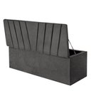Ver imagem 1 de Calçadeira Baú Recamier Estofada Cama de Solteiro 100cm Bélgica Corino Cinza Escuro- Mabe Magazine