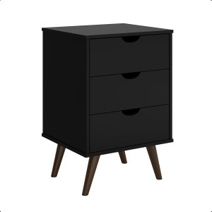 Mesa de Cabeceira Estilo Retrô Grécia Plus Luxo New Decore:preto