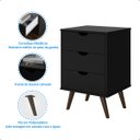 Ver imagem 5 de Mesa de Cabeceira Estilo Retrô Grécia Plus Luxo New Decore:preto