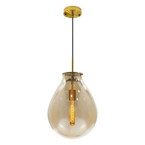Pendente Caju Cúpula Vidro 30cm E27 Bella Iluminação St1882
