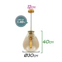 Ver imagem 2 de Pendente Caju Cúpula Vidro 30cm E27 Bella Iluminação St1882