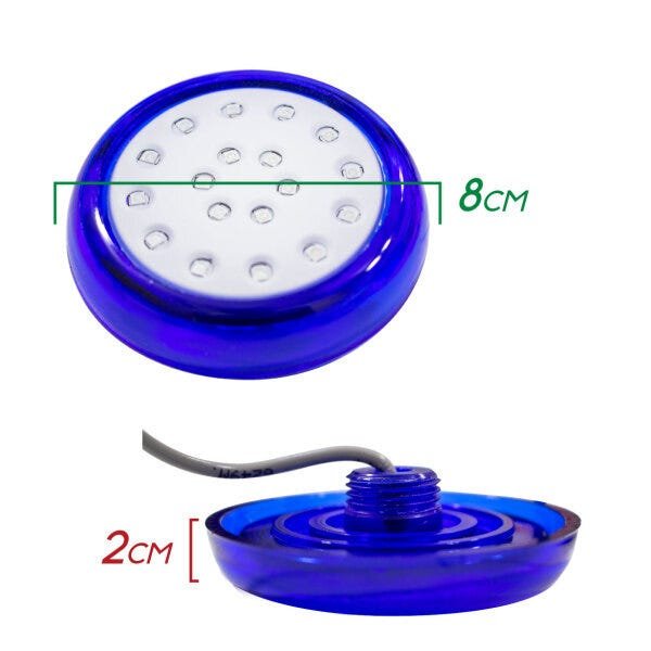 Kit 2x Luminária Piscina Led Smd Ø80mm 18w Luz Azul Acabamento Azul St1088 - 2