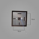 Ver imagem 3 de Arandela Box Cubo Pequena 6 Fachos MARROM Parede Muro St1317