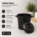 Ver imagem 3 de Lixeira de Pia Verona Preta 4 Litros Vintage Cesto de Lixo Cozinha Area Gourmet Banheiro Lavabo com