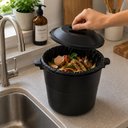 Ver imagem 4 de Lixeira de Pia Verona Preta 4 Litros Vintage Cesto de Lixo Cozinha Area Gourmet Banheiro Lavabo com
