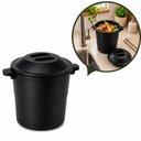 Ver imagem 1 de Lixeira de Pia Verona Preta 4 Litros Vintage Cesto de Lixo Cozinha Area Gourmet Banheiro Lavabo com