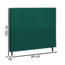 Ver imagem 2 de Cabeceira Estofada Box Solteiro Encosto para Cama Hylux 94x126 Azul Tiffany