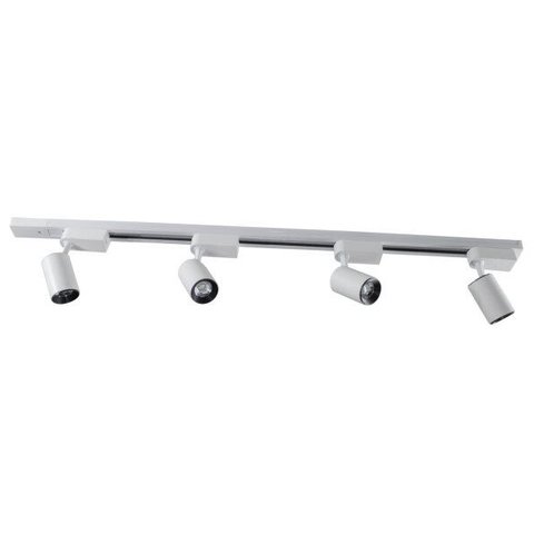Trilho Eletrificado 1M + 4 Spots 7W 4000K Bivolt Branco St495