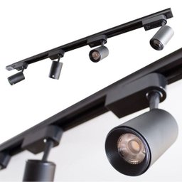Trilho Eletrificado 1M + 4 Spots 7W 4000K Bivolt Preto St495 - 1