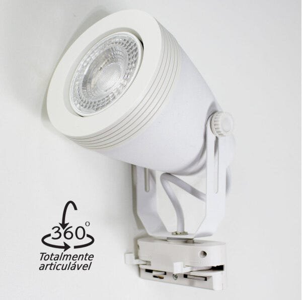 Trilho Eletrificado 1M+ 4 Spot Branco + 4 LED Par20 Branco Frio St335 - 4