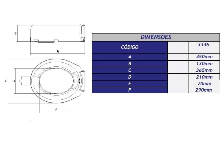 Assento Sanitário Elevado 13cm Oval Convencional Branco Cipla - 3