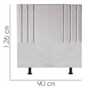 Ver imagem 3 de Cabeceira Cama Box Solteiro Estofada Grécia 90cm Linho:cinza Claro
