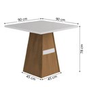 Ver imagem 4 de Conjunto de Mesa Sala de Jantar Trieste 0,90m Quadrado com 4 Cadeiras Estofado Madeirado-mascavo