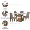Ver imagem 3 de Conjunto de Mesa Sala de Jantar Trieste 0,90m Quadrado com 4 Cadeiras Estofado Madeirado-mascavo
