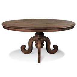 Mesa Redonda Sala de Jantar 8 Lugares Mariah 160cm Pé Torneado Canela - Gran Belo - 1