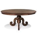 Ver imagem 1 de Mesa Redonda Sala de Jantar 8 Lugares Mariah 160cm Pé Torneado Canela - Gran Belo