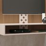 Painel Suspenso Pequeno MDF Sala Estar Quarto Escritório TV Até 47 Polegadas 1 Nicho Form HB Móveis  - 3