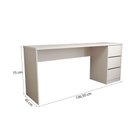 Ver imagem 4 de Mesa para Escritório Norden 3 Gavetas Branca - Panorama Móveis