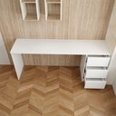 Ver imagem 6 de Mesa para Escritório Norden 3 Gavetas Branca - Panorama Móveis